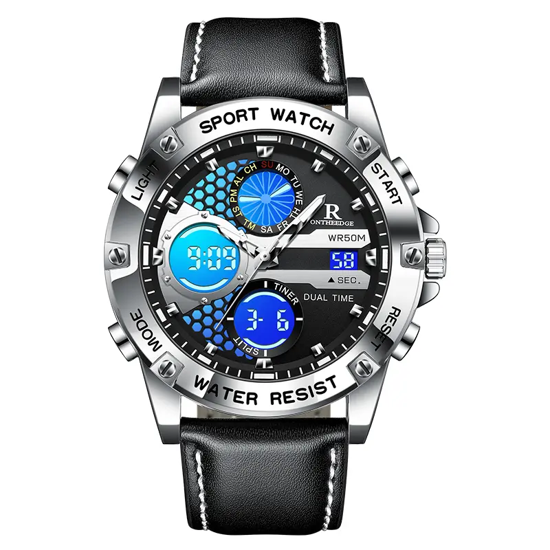 R101 Silver Case Black Strap