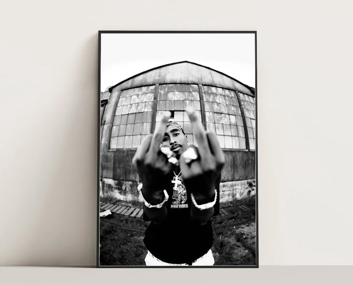 Rapper Tupac Shakur 2Pac Art Poster Music Poster Wall Art, Room Decor Decoration Gift