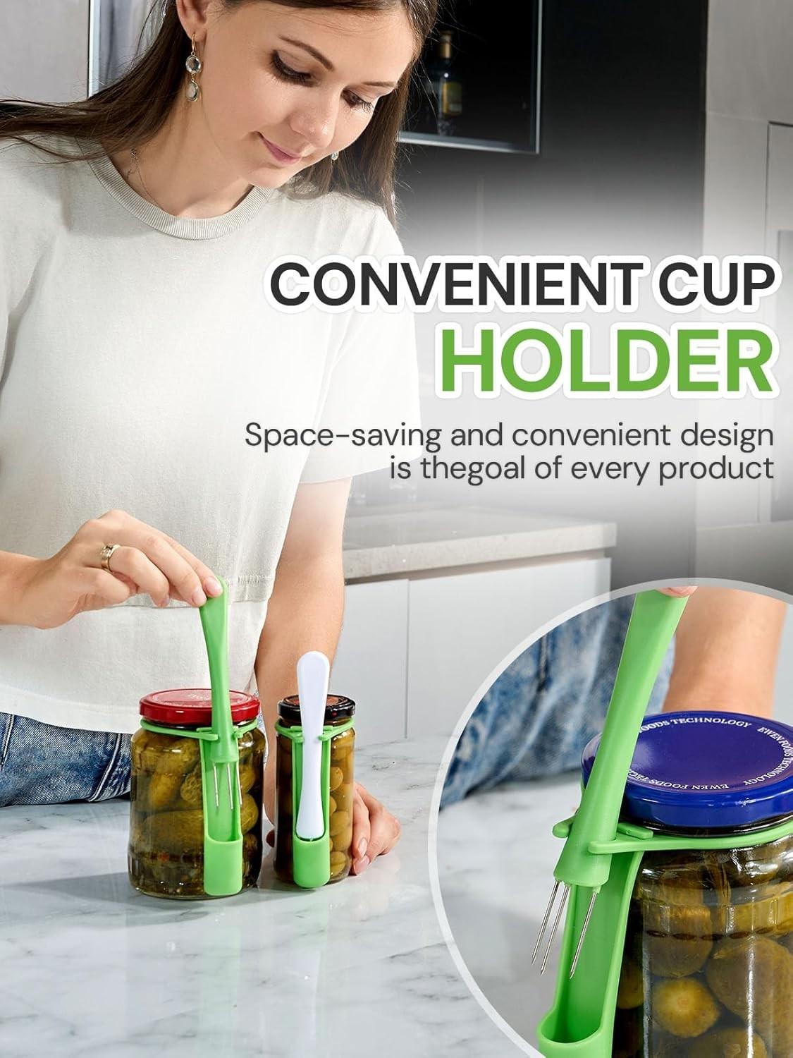 Pack of 2 Pcs - Pickle Fork for The Jar, Pickle Grabber Tool, Stainless Steel Olive Grabber Tool, Deep Jar Vegetable Grabber for Olive, Unique Kitchen Gadgets