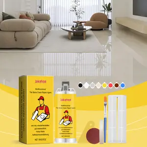 Jakehoe Multifunctional Tile & Stone Repair Kit - Color Matching, Fast Drying Adhesive, Durable Fix Glue with Seamless Finish for Ceramic, Marble, Porcelain Floor & Wall Crack, Hole, Chip Filling