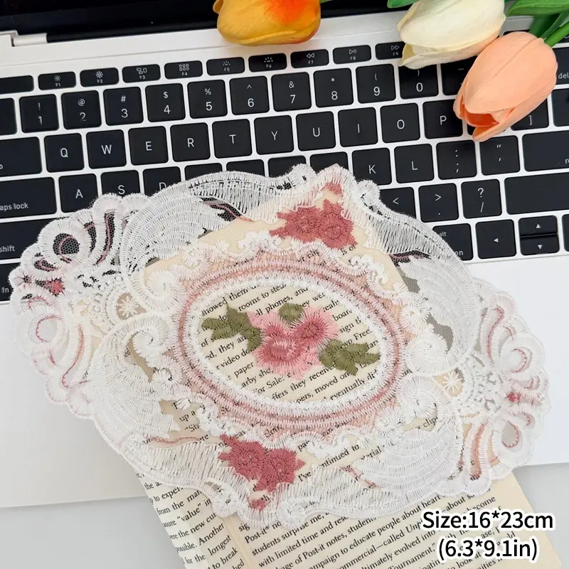 Vintage Lace Coaster Table Cloth Lace Tablecloth Embroidery Placemat Cabinet Furniture Decoration Background Photo Props NONE