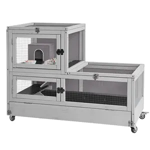 Aivituvin-AIR57 Wooden Hamster Cage for Dwarf Syrian Hamster