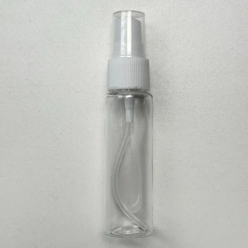 Hair Extensions & Wigs Accessory - Sleek Black Cylindrical Fine Mist Atomizer Spray Bottle, Refillable Plastic Portable Container, Compact Travel Hair Styling Topper, Single Unit
