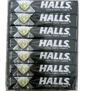 Halls Black Extra Strength Flavor Mexican Candy 12 Pack - Soothing Mint Experience for Throat Relief and Sinus Clearing - Bonbon, Snack squashies