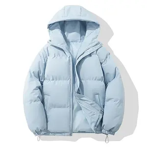 Autumn And Winter Warm Fashion Harajuku Puffer Jacket Women High Neck Hooded Zipper Design Cotton-Padded Coat Womenswear Tops