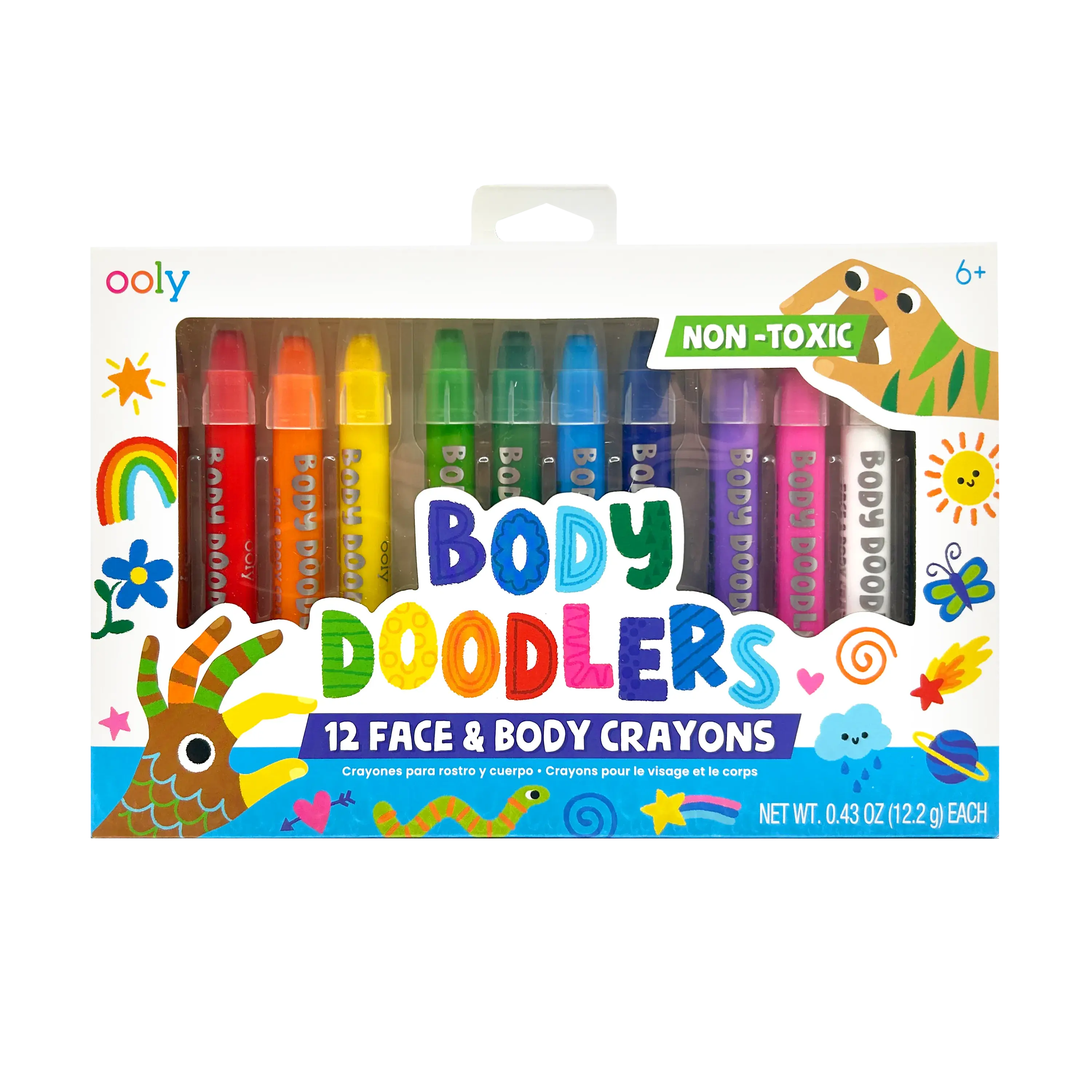 Body Doodlers - Face & Body Crayons - Set of 12