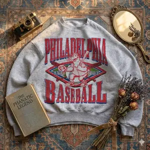 Philadelphia Baseball Sweatshirt, Vintage Washed Tee, Comfort Colors T-shirt, Game Day Oversized Hoodie