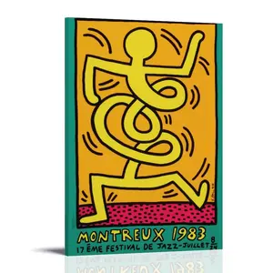 9-keith-haring Montreux-jazz Festival9 Poster Posters Music Album Cover Posters Canvas Wall Art High-Resolution Vintage Band & Artist Prints for Room