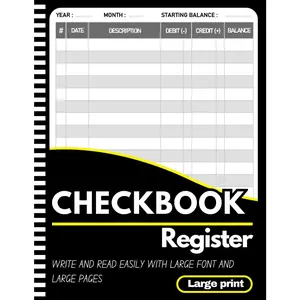 Checkbook Register Large Print