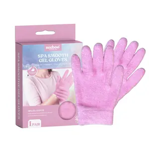 Seeboo Smooth Gel-Lined Moisturizing Spa Gloves for Dry Hands (1-Pair)