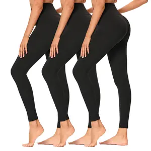 Viconow Black High Waisted Leggings for Women - Buttery Soft Workout Yoga Athletic Leggings Breathable Comfortable