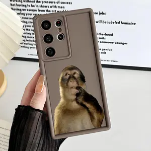 Cute Monkey Pattern Phone Case , Enhanced Camera Protection, Shockproof Skin-Friendly Touch Soft Cover for Samsung Galaxy S21 S22 S23 S24 S25 S26 Ultra Plus FE A13 A14 A15 A16 A17 A33 A34 A35 A36 A52 A53 A54 Note20Ultra