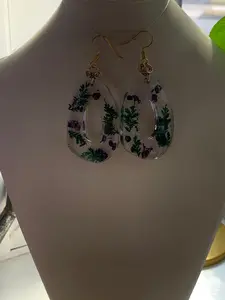 Resin flower earrings