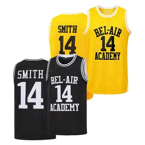 1990s The Fresh Prince of Bel-Air Academy #14 basketball jersey, letter embroidery party jersey, unisex sports top, special edition jersey TikTok Shop Spring Glow Up, solid jersey Activewear Gym Outfit