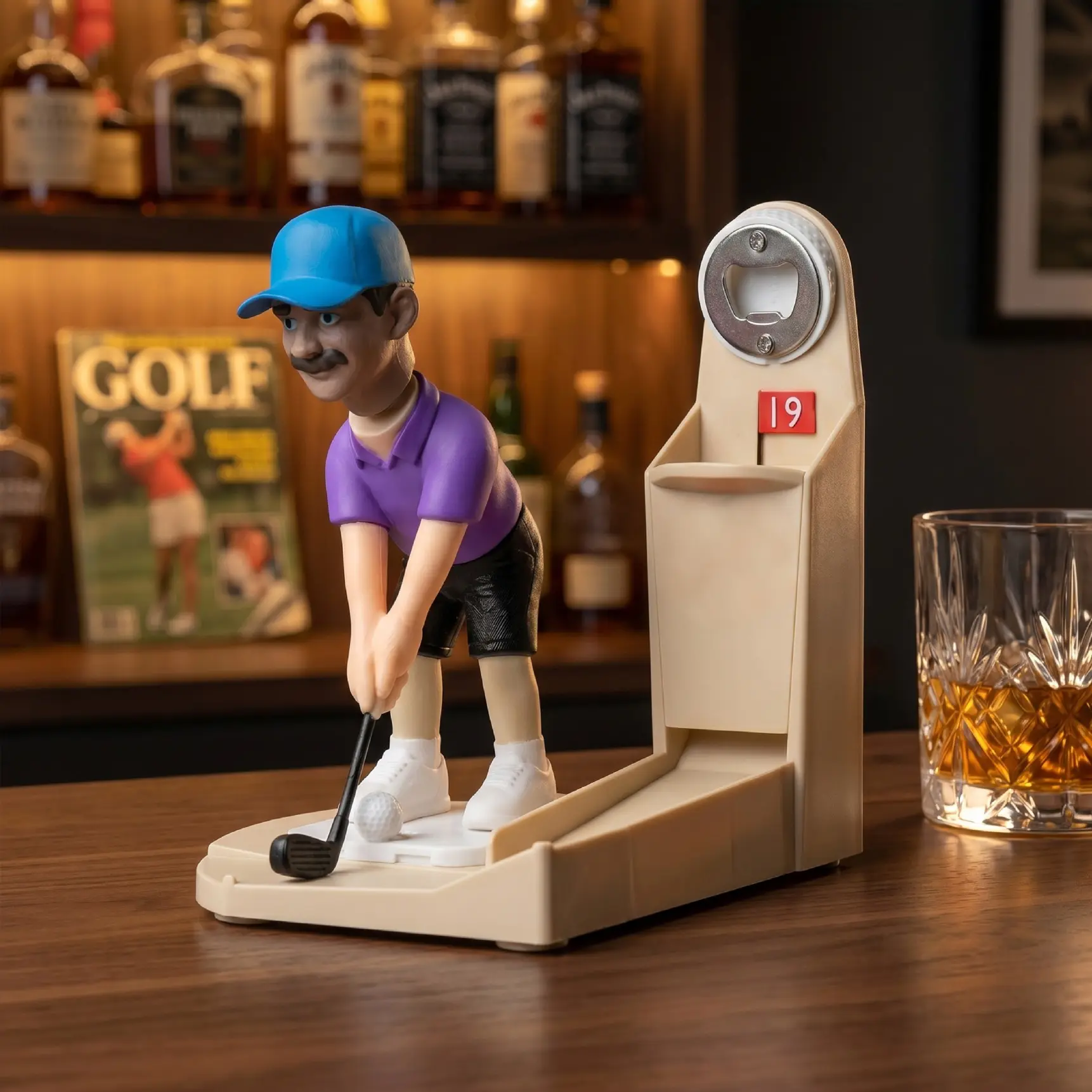 Golf Game Bottle Opener, Funny Golfing Beer Bottle Opener Toy for Bar Party Home Decor, Novelty Gift for Golf Lovers