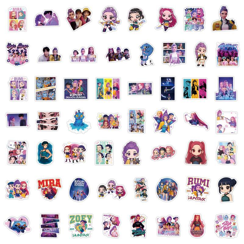 110Pcs/Set Kpop Anime Stickers Set ,K-pop Cartoon Waterproof Colorful DIY Decor for Phone Cases, Sticker Pack for Laptop, Water Bottles, Computers, Waterproof Decals, Birthday gift,Kpop Stuff For Girls,Mother's Day Gift