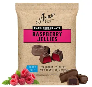 Sugar Free Asher's Dark Chocolate Raspberry Jellies Sugar Free Asher's Dark Chocolate Raspberry Jellies