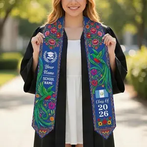 Personalized Guatemala Grad Sash Class of 2026, Custom Graduation Guatemalan Flag Stole, Mom Gift for New Graduate University Highschool
