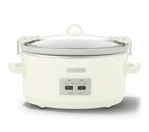 Crock Pot 7Qt Oval Programmable Slow Cooker in Oatmilk Cream
