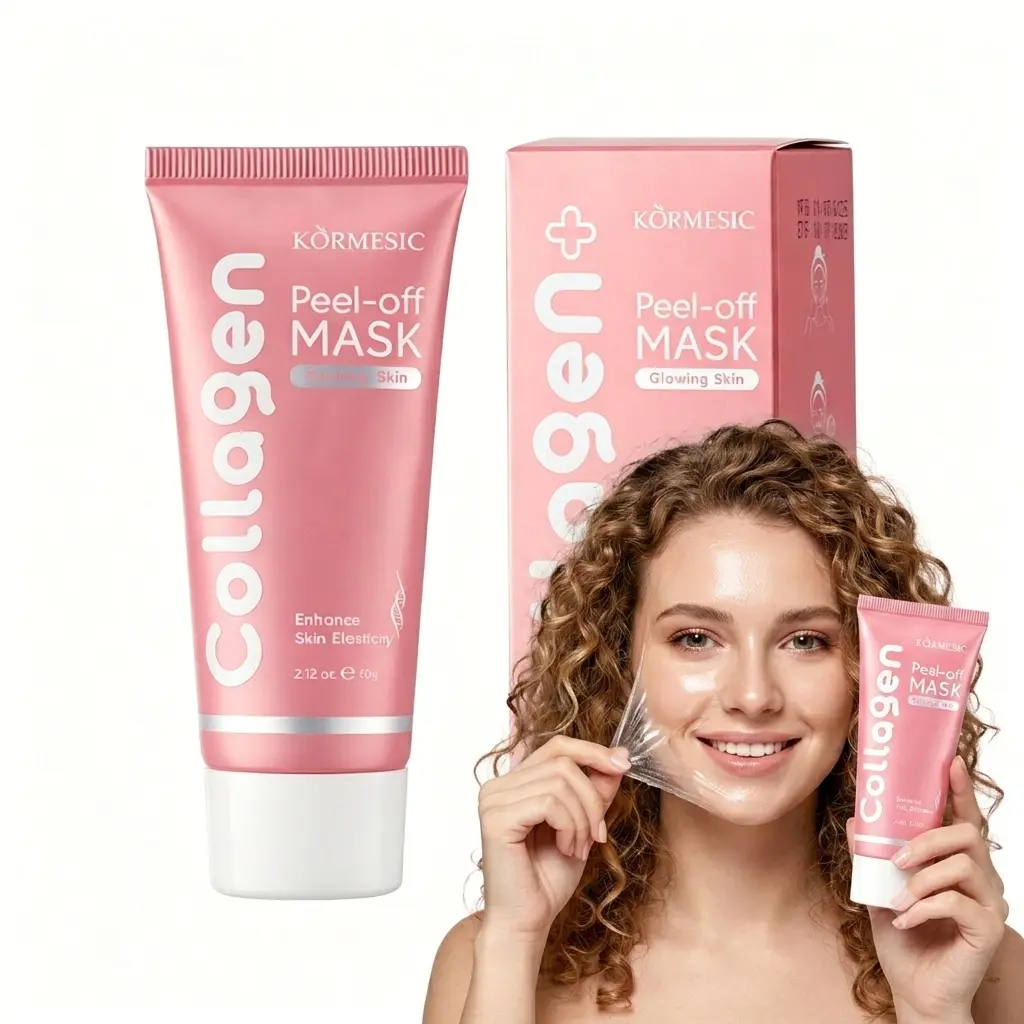 3 PCS Collagen Overnight Wrapping Face Mask - Hydrating, Firming Peel-Off Makeup Mask for Elasticity, Radiance - 2.12 fl.oz, Suitable for All Skin Types