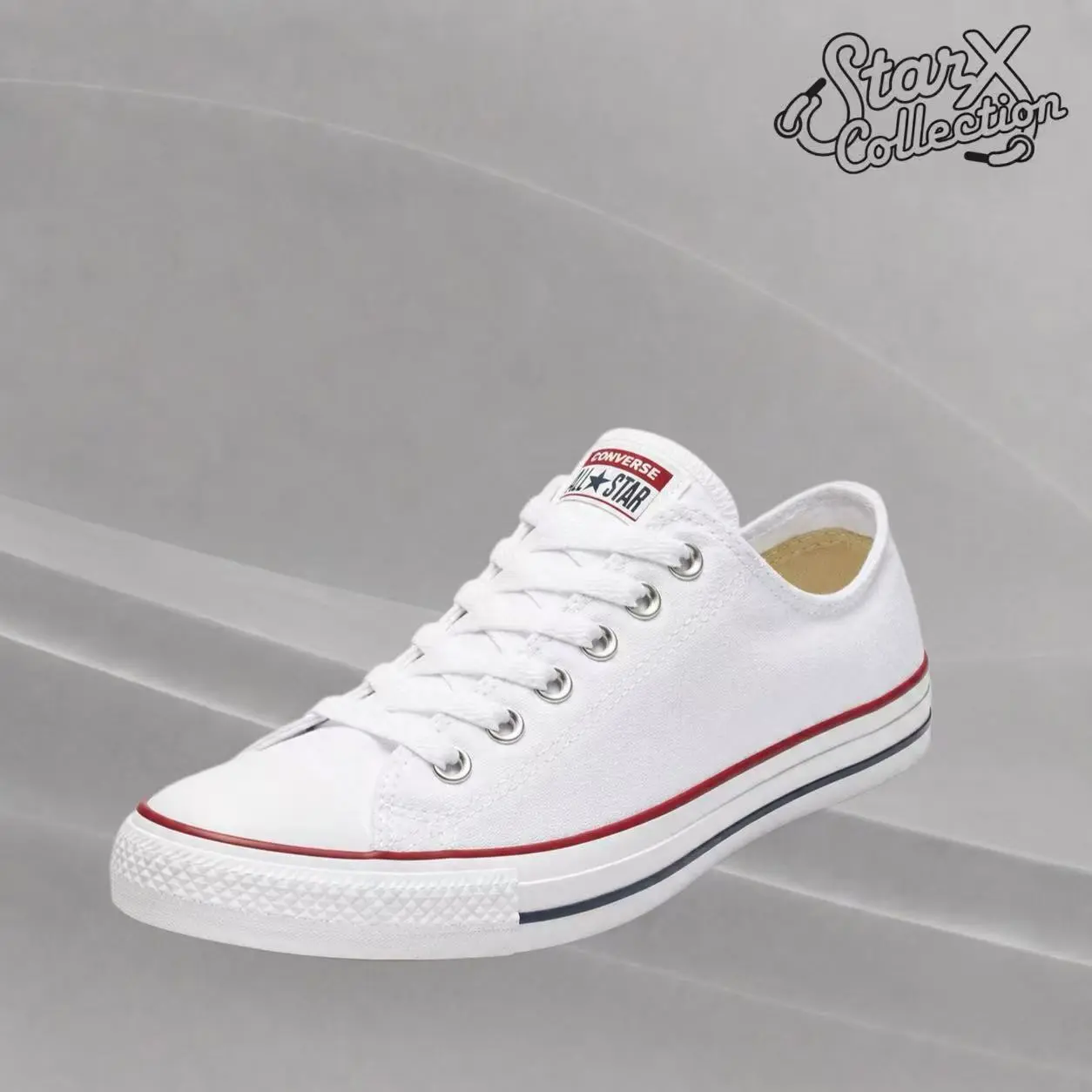 Converse Chuck Taylor All Star Ox Optic White M7652 Authentic Shoes Footwear Sneaker Trainer Comfortable Walking Fashion Trending Gift