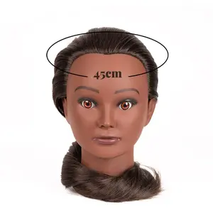 Mannequin Head with Hair 28“ Cosmetology Manikin Doll Head Mannequin Head for Braiding Hairstylists Cosmetology Students Practice Styling with Free Clamp