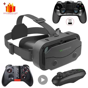 3D Virtual Reality VR Headset - Wearable Smart Glasses with Lenses for Android Smartphones, Mobile Game Viewer Device Set