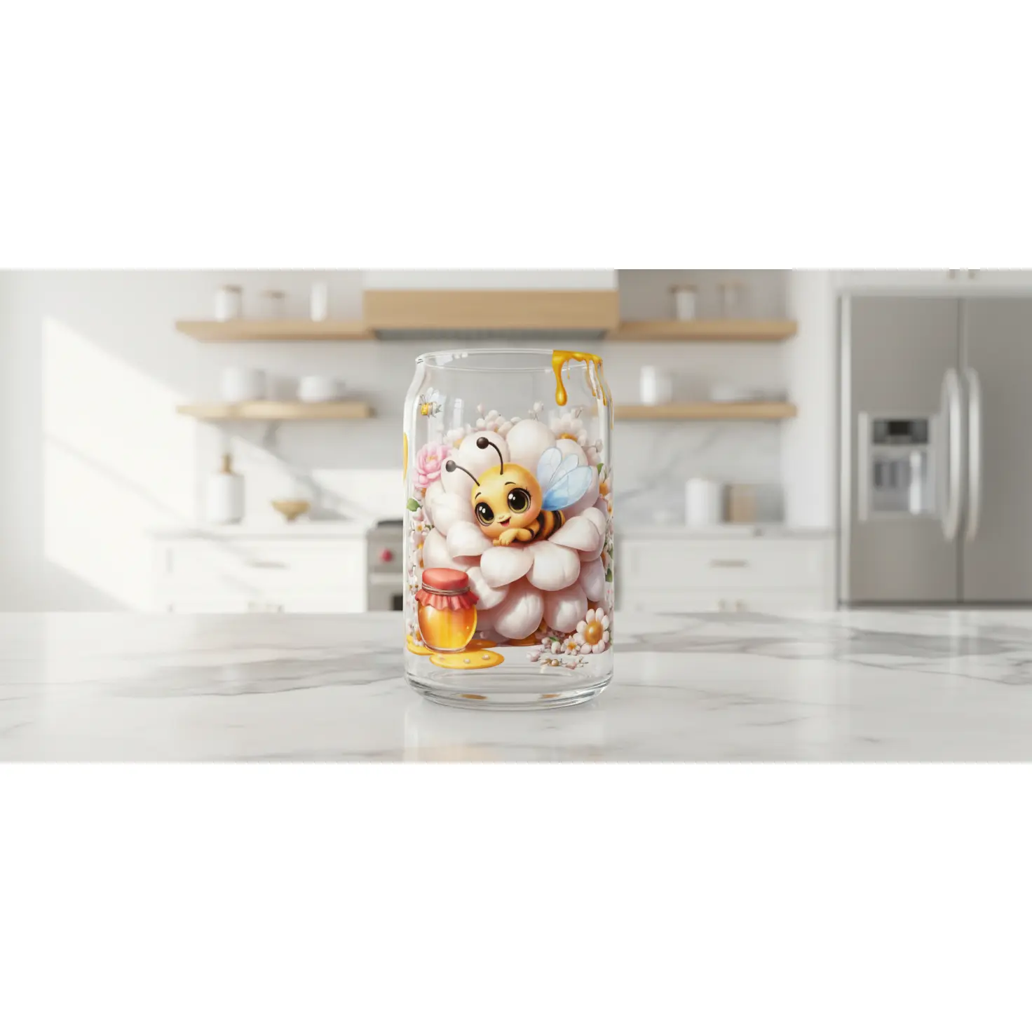 Sweet Honey White - UVDTF Wrap for cups/hard surfaces sticker