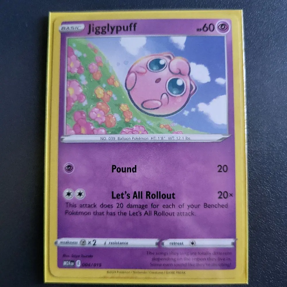 Jigglypuff McDonald's 2024 Promo Collectible Card, 004/015 Series Piece