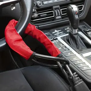 Retractable thickened steel cable anti-theft steering wheel lock for cars and SUVs, anti-cut protection, no assembly required