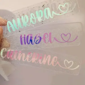 Holographic Glitter Acrylic Bookmarks - Personalize with Custom Name
