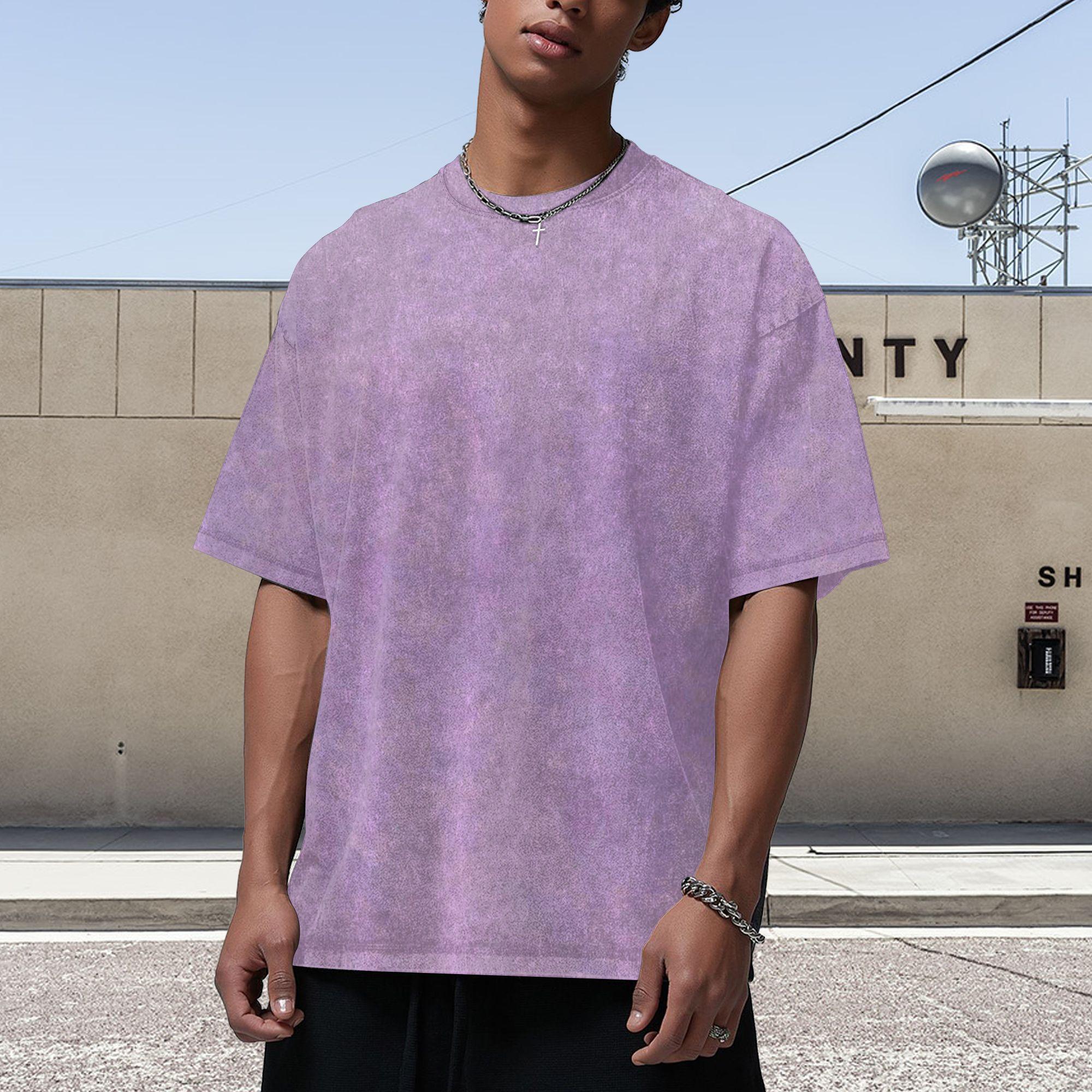 Men’s 4 Pack Oversized Gym T Shirts 100% Cotton Heavyweight Vintage Acid Wash Workout Baggy Tees