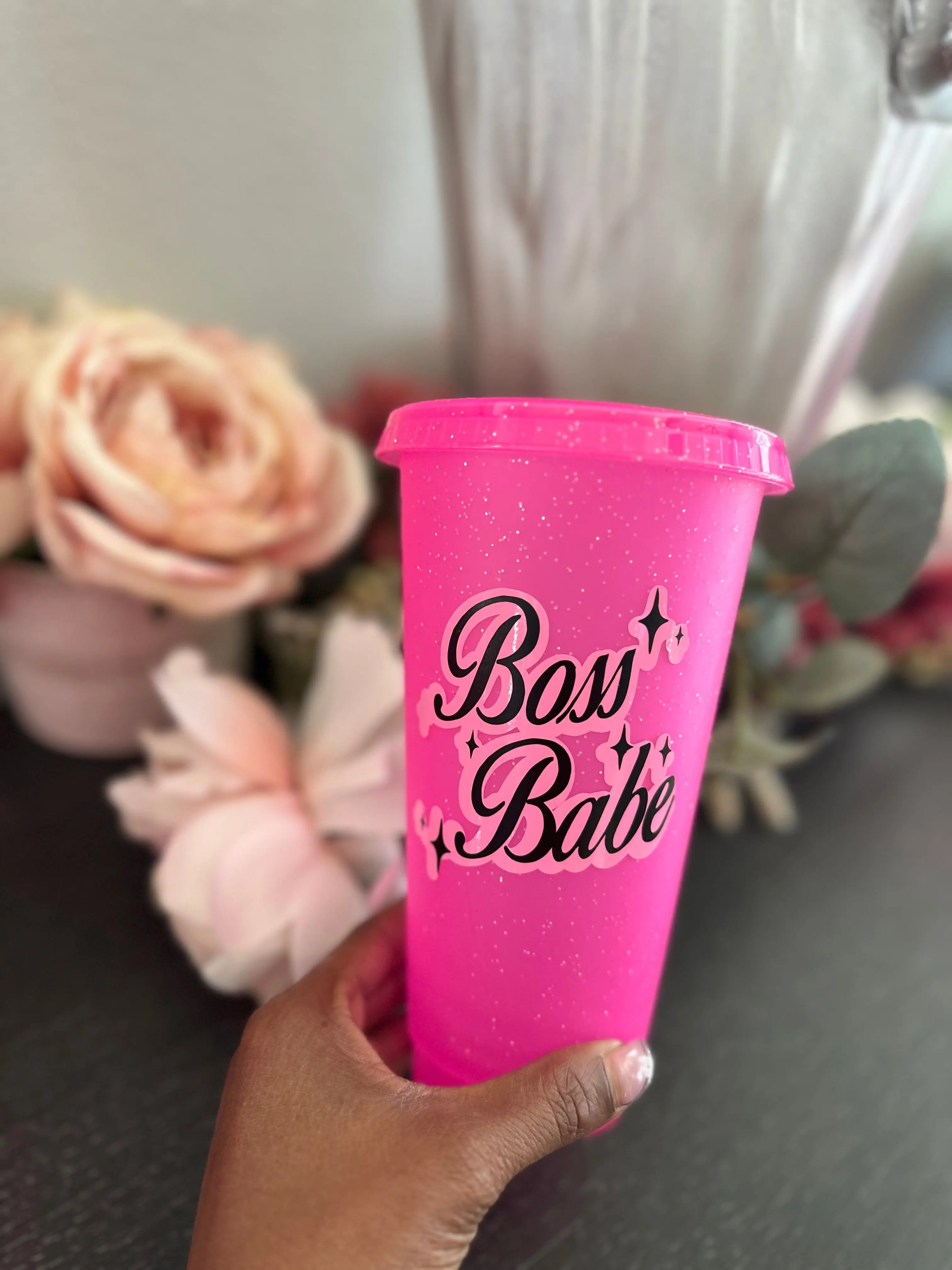 Boss Babe Pink Hydration Cup Bottle Drinkware