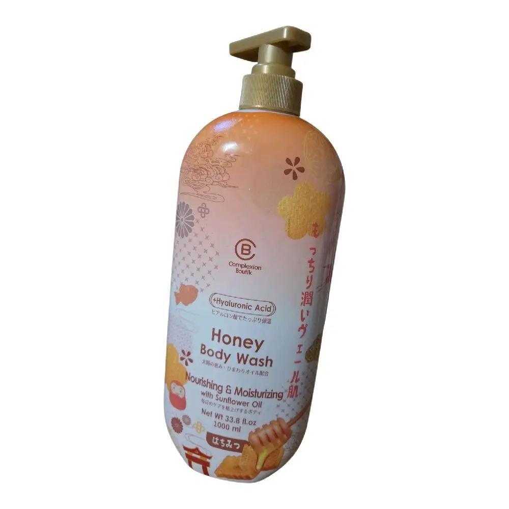 Moisturizing B Complexion boutik Hyaluronic Acid Honey Body Wash Nourishing and Moisturizing 1000ml organiser for cosmetic beauty personal storage