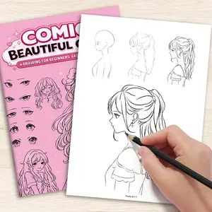32 pages of beautiful girl animation style beautiful girl coloring picture book, zero basic introduction painting workbook, cultivate children's creativity and concentration, Coloring Books