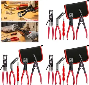 5-Piece Automotive Electrical Disconnect Pliers Set, High Carbon Steel Connector Separator & Hose Clamp Removal Tools for Auto Repair