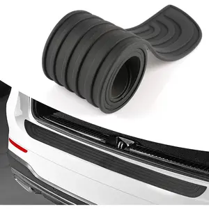 Rear Bumper Protector, 35inch x3.15inch Rear Bumper Protector,  Rear Bumper Edge Guards, Trunk Anti- Sticker, Rubber Anti-Scratch Automotive Exterior Accessories (Black)