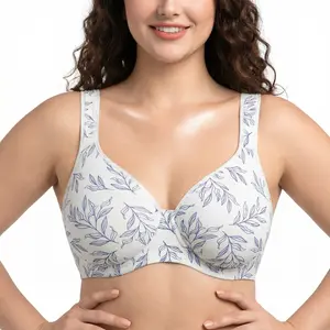 HSIA Joan Comfortzone Print Soft T-Shirt Full Coverage Unlined Unpadded Underwire Plus Size Minimizer Bra Everyday Bra SpringStatements Womenswear Womenswear Flat Womenswear Womenswear