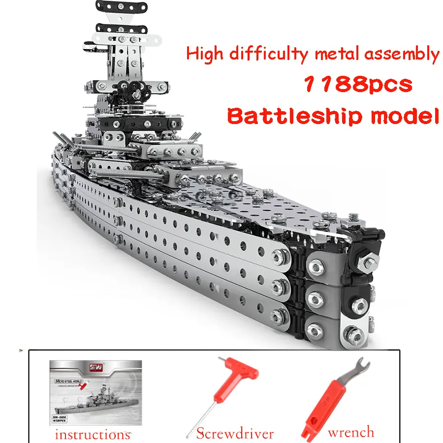 High Difficulty Building Toy for Adults, Handmade Decoration for Boys, Educational Metal Model Ship, DIY Building Model, Suitable for Ages Ten and Up, Building Kit