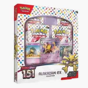 151 Alakazam EX Box (4 Booster Packs) - Pokemon TCG Trading Card Box Trading Card Game