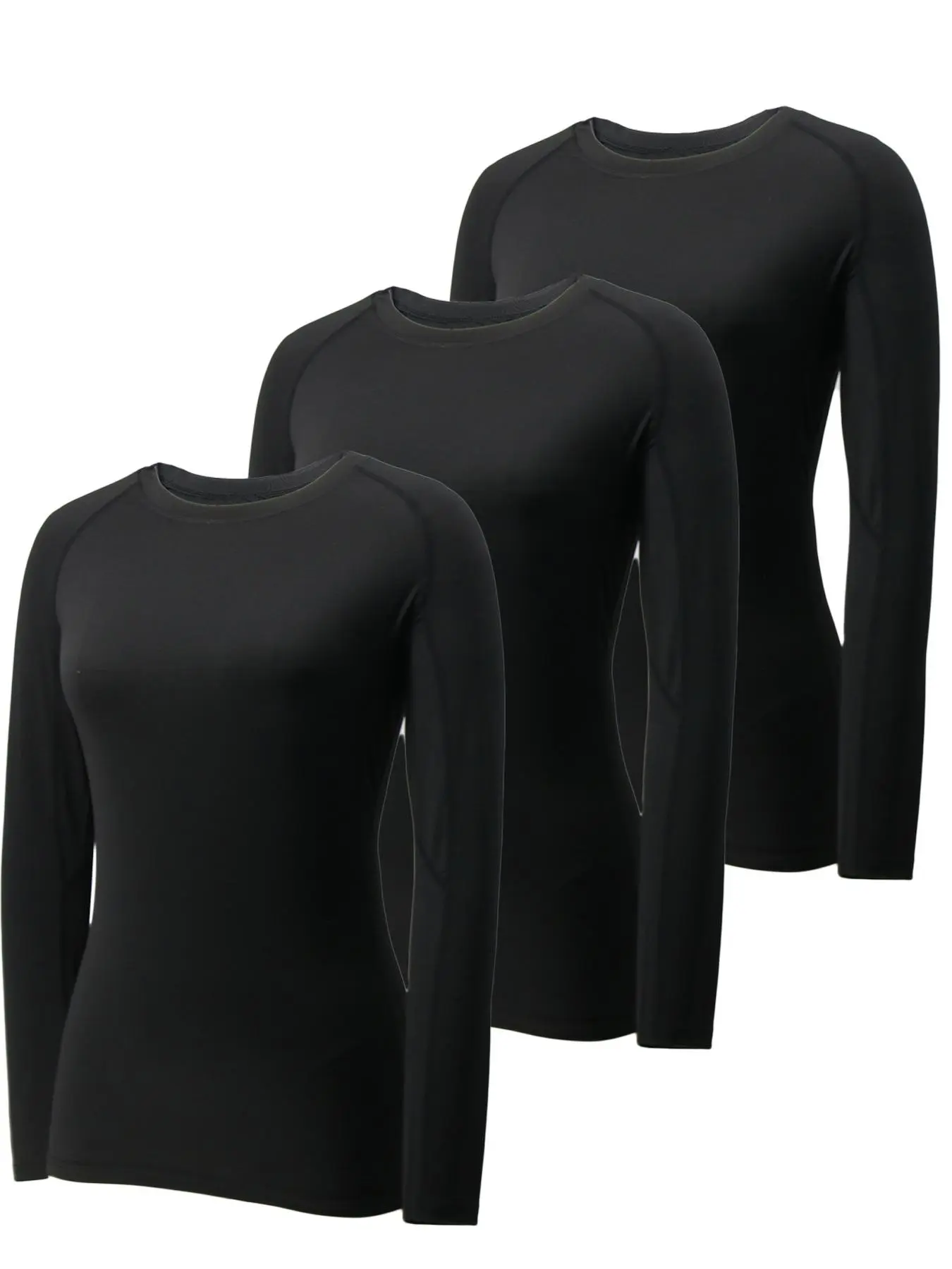 Women's Solid Long Sleeve Compression Shapewear Shirt, High Stretch  Tummy Control Shaper, Ladies Shapewear for Gym Workout