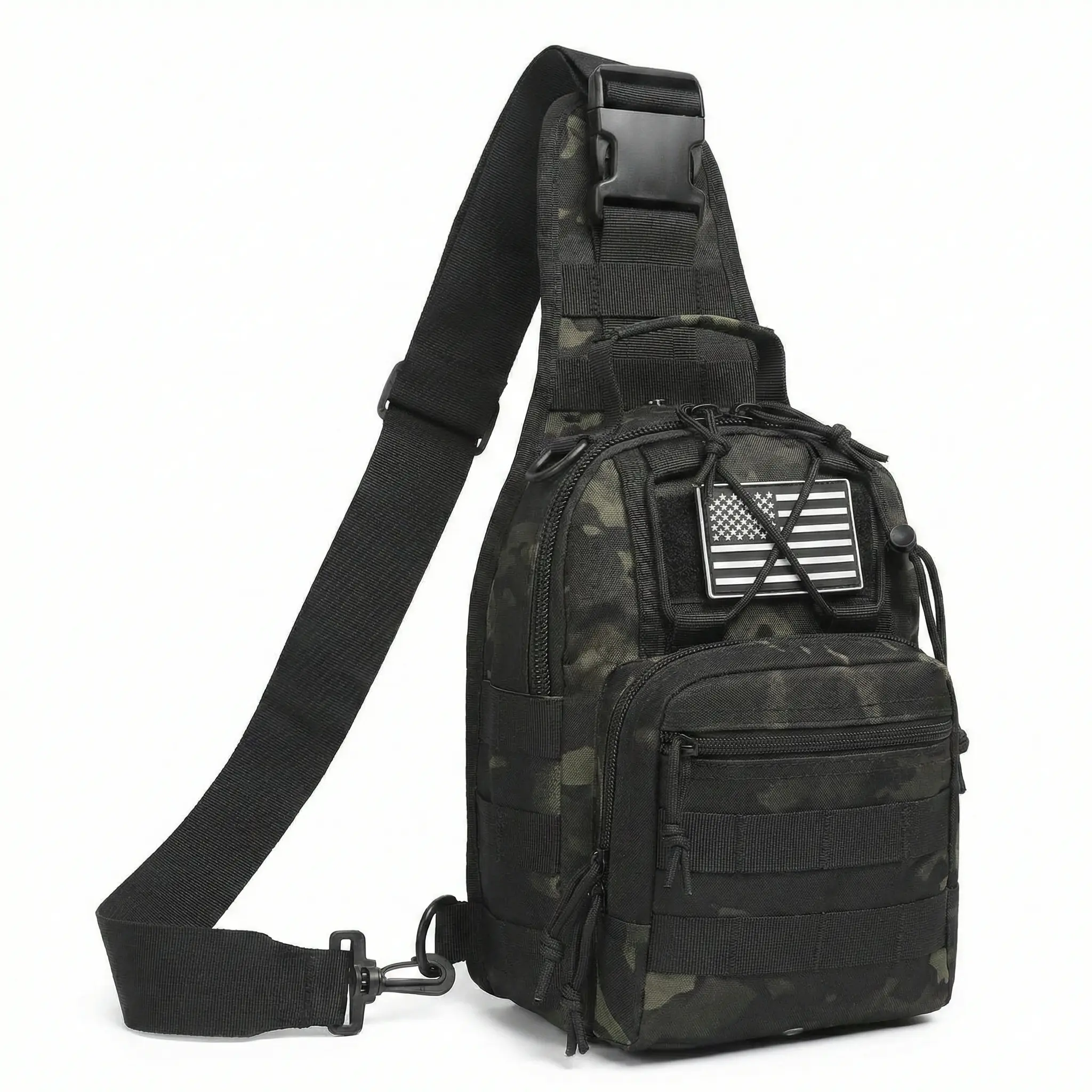 Black Camo Cp [With Flag Patch]