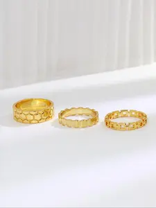 Women's Elegant Minimalist Plain Color Rings, Exquisite Trendy Ring Set, Fashionable Vintage Jewelry for Women & Girls for Daily & Party Decor
