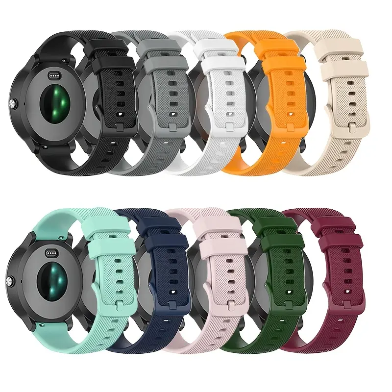 1pc Universal Soft Silicone Watch Band, Rose Gold Replacement Strap 18mm 20mm 22mm, Compatible with Garmin, Samsung Galaxy Watch, Huawei, Xiaomi, Amazfit