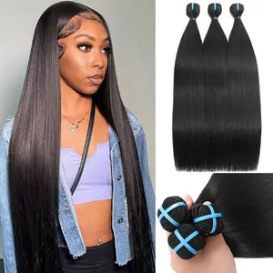 MISSTOO 15A 100% Brazilian Human Hair Straight Bundles Unprocessed Raw Hair Weave Sew In/Quick Weave Hair Bundles Natural Straight Hair