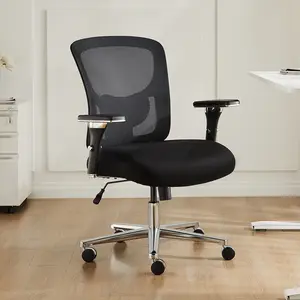 Tall Desk Chair with Lumbar Support, 500lbs Heavy Duty Mesh Ergonomic Computer Chair with Arm and Wide Comfy Seat, Wheels for Home and Office