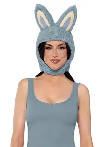 Leg Avenue Little Monster Costume Hood - Lightweight Plush Headwear with Tall Ears & Velcro Closure for Halloween Costumes