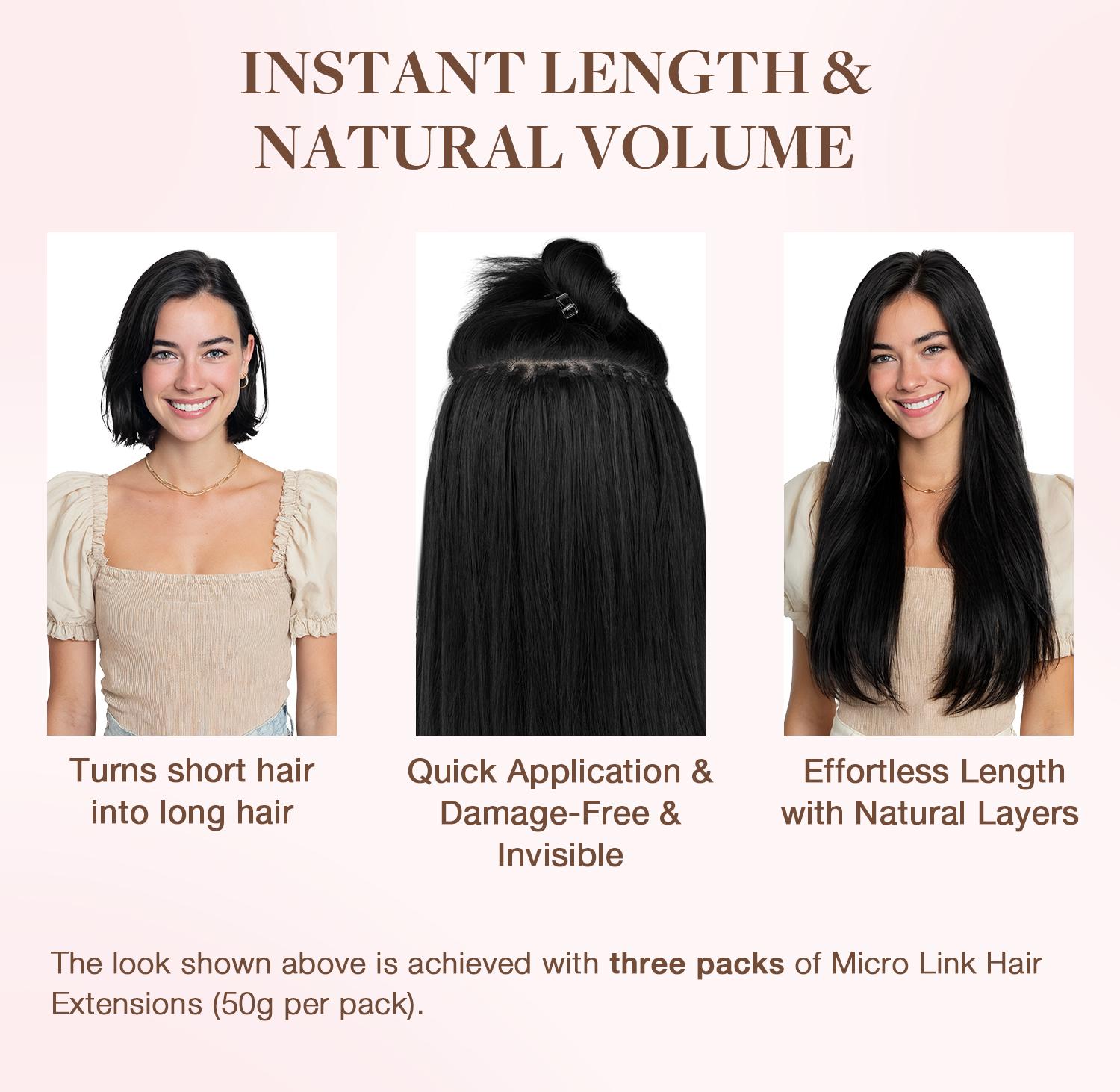 GOO GOO Micro Link Hair Extensions Real Human Hair 14-24Inch 50g-50s/30g-25s, Cold Fusion, Invisible Remy, Micro Loop Micro Ring Hair Extensions Silky Straight Hair Extensions#Greenish#TikTokShopSpringGlowUp