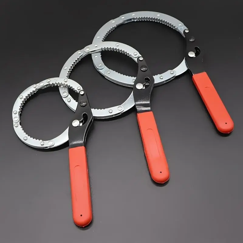 "Compact" Stainless Steel Adjustable Oil Filter Wrench - Durable Hand Tool For Auto & Motorcycle Repair, Car Repair Tools, Automotive Maintenance Tools, Automotive Vehicle Tool
