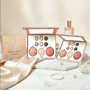 【2 PCS】Makeup Palette Multi-Use Cosmetic Set Highlighter Eveshadow Contou Blush Suitable for Any Makeup Look ZodiacMakeup Palette underground make up pallette fantal frame basiccanvas ph pale skin cool toned Contour Compact full face eye shadow eyeliner